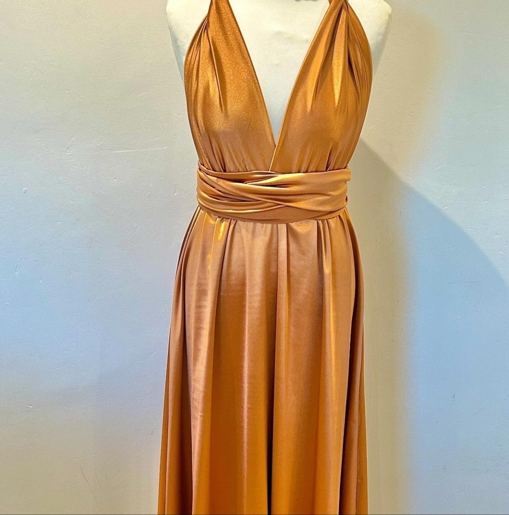Elegant Copper Infinity Gown